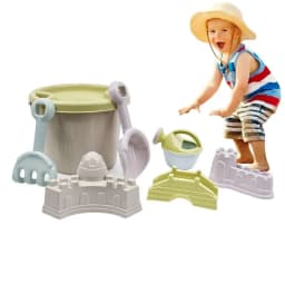 Kids Beach Sand Toys Set Toddler Travel Size Beach Kit Fun Rake Shovel Complete Sandbox Toys Sand Bucket For Boys Girls Summer