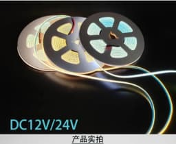 5m DC12V/24V 3mm Ultra Super Thin COB Led Strip Light 384 Led/M Dimmable Linear LED Tape Bar White Natural Warm Color