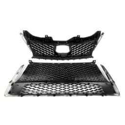 Glossy Black F-Sport Style Front Bumper Upper & Lower Grille For Lexus CT200h 2014-2017 Front Radiator Mesh Grills Magickit