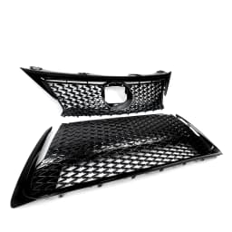 Glossy Black F-Sport Style Front Bumper Upper & Lower Grille For Lexus CT200h 2014-2017 Front Radiator Mesh Grills Magickit