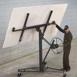 【Breeins】16FT Rolling Drywall Lifter Panel Hoist Jack Tool Heavy Tools