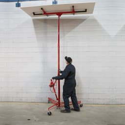【Breeins】16FT Rolling Drywall Lifter Panel Hoist Jack Tool Heavy Tools