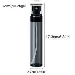 Clear Refillable Spray Bottles with Lids- Portable Fine Mist Travel Size for Toner, Essential Oil, Moisturizer- Empty Cosmetic C