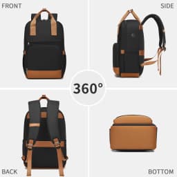 Unisex Waterproof Laptop Backpack – Fits 15.6", Lightweight for Work/Travel, Headphone Port & Luggage Strap (Minimalist Design)