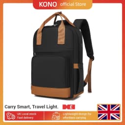 Unisex Waterproof Laptop Backpack – Fits 15.6", Lightweight for Work/Travel, Headphone Port & Luggage Strap (Minimalist Design)