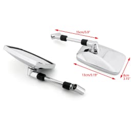 Artudatech Rectangle 10MM Rear View Mirrors For Suzuki VS600 VS750 VS800 VL800 VZ800 VL1500