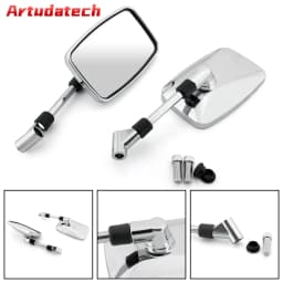 Artudatech Rectangle 10MM Rear View Mirrors For Suzuki VS600 VS750 VS800 VL800 VZ800 VL1500
