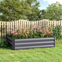 Outdoor Garden Bed Flower Pots Galvanized Steel Garden Courtyard Elevated Flower Bed Plant Flower Box Vegetable Box