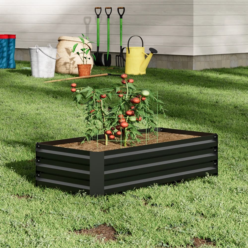 Outdoor Garden Bed Flower Pots Galvanized Steel Garden Courtyard Elevated Flower Bed Plant Flower Box Vegetable Box