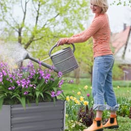 Outdoor Garden Bed Flower Pots Galvanized Steel Garden Courtyard Elevated Flower Bed Plant Flower Box Vegetable Box