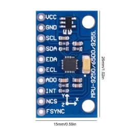 GY-6500 MPU6500 6-Axis Gyroscope Accelerometer Sensor Module IIC I2C SPI Gyro Accelerometer DIY Kit Replace MPU6050 for Arduino