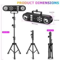 Leleght Mini 5 in 1 Bracket Effect Light Mobile Stage Lighting Sound Control for DJ Shows Concerts Parties Bars KTV Ballroom