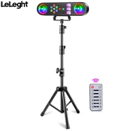 Leleght Mini 5 in 1 Bracket Effect Light Mobile Stage Lighting Sound Control for DJ Shows Concerts Parties Bars KTV Ballroom