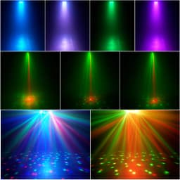 Leleght Mini 5 in 1 Bracket Effect Light Mobile Stage Lighting Sound Control for DJ Shows Concerts Parties Bars KTV Ballroom