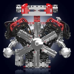 Mould King 10169 Technical Car Engine Toys The Motorized V12 Engine Building Block Assembly Car Engine Brick Kids Christmas Gift