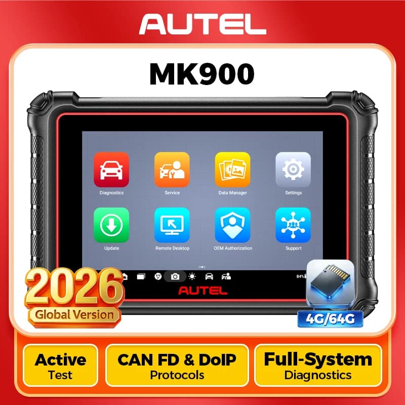 Autel Scanner MaxiCOM MK900 MX900 Bidirectional Diagnostic Tool as MK900BT Pro CAN-FD&DOIP Automotive Diagnostic Scanner FCA