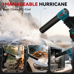 4000W Brushless 300000RPM Electric Turbo Blowers Jet Fan Handheld Leaf Blower Dust Blowing Tool for Makita 18V Battery Pins