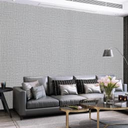 Grey Linen Texture Waterproof and Moisture-Proof PVC Wallpaper Self-Adhesive for Living Room Bedroom Wall Decoration