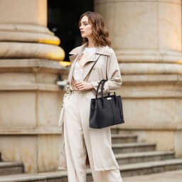 Voltsify Vintage Casual PU Leather Tote Handbag with Adjustable Removable Shoulder Strap