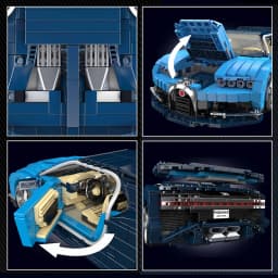 Mould King 10111 Technical Car Toys The Blue Sport Car Building Block Assembly Racing Car Model Brick Set Kids Christmas Gift
