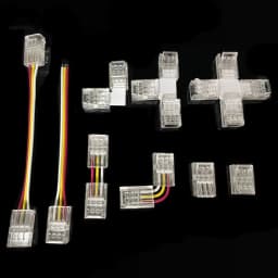 3Pin Connector for 8mm 10mm CCT Tunable COB LED Strip Light Solderless Strip to Wire Strip to StripTerminal Extension Connection
