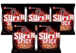 NONGSHIM, Extremely Spicy Ramen Instant Noodles, Pack of 5, 120g per pack