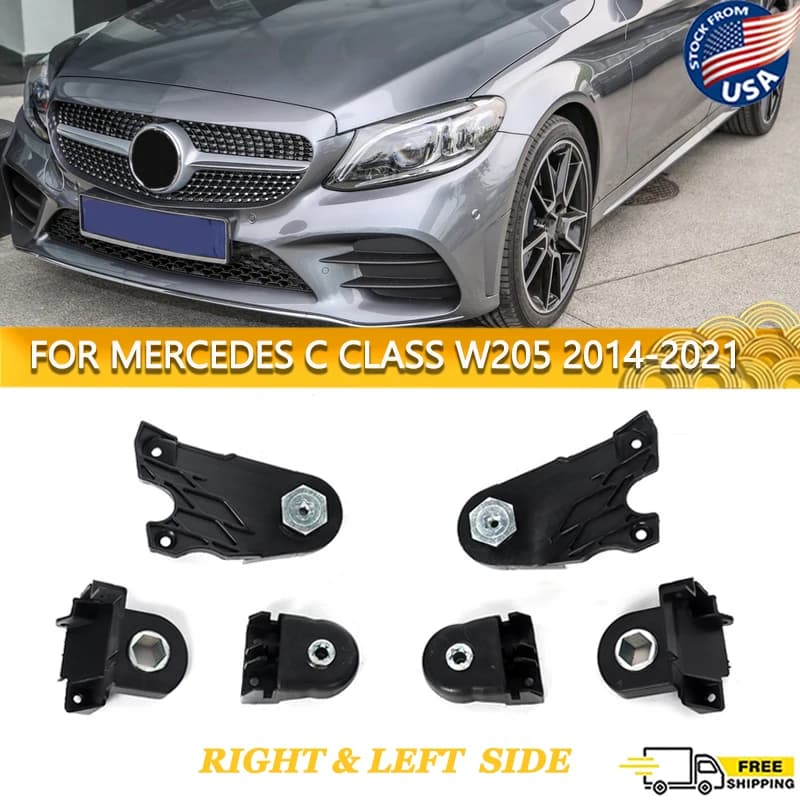 6pcs Set Front Headlight Headlamp Bracket Tab Repair Kit For Mercedes C Class W205 2014-2021 C43 C63 C180 C200 C250 C300 C350