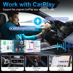 2 in1 Wired to Wireless CarPlay Adapter For Wired Cars Compatible CarPlay & Android AUTO Phone Plug & Plug Auto Connect Converts