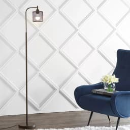 Voltsify Industrial Metal Floor Light with Mesh Lampshade