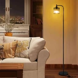 Voltsify Industrial Metal Floor Light with Mesh Lampshade