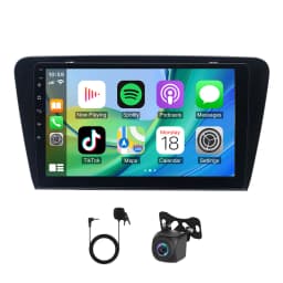 Android 14 car navigation 10-inch fit for Carplay+ Android auto/4+64G+AHD camera Suitable for Skoda Octavia models 13-2018