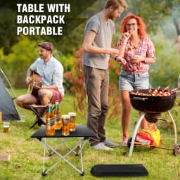 Ultralight Folding Camping Table,Portable Aluminum Picnic Table - Compact & Sturdy for Outdoor,Beach,Hiking, Fishing ,Easy Setup