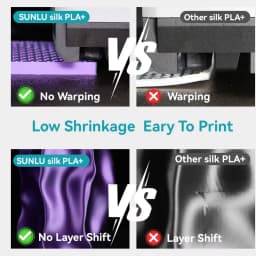 SUNLU 1KG 3D Printer Shiny Silk PLA Filament 1.75mm 1000g Neatly Wound 3D Filament for 3D Printer and 3D Pen