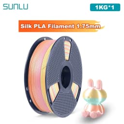 SUNLU 1KG 3D Printer Shiny Silk PLA Filament 1.75mm 1000g Neatly Wound 3D Filament for 3D Printer and 3D Pen