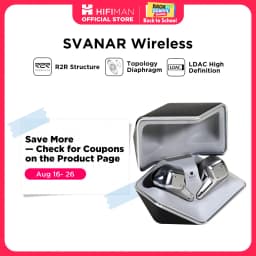 HIFIMAN SVANAR Wireless Bluetooth In-Ear Hi-Fi Earphones, Hymalaya DAC, Topology Diaphragm, IPX5 Water/Sweat Resistant& ANC
