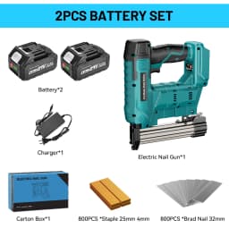 YEARTOP F10-F32 Electric Brushless Nail Staple Guns Battery Stapler Nailer Cordless Woodworking Nailing For Makita 18V Battery Y