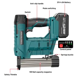 YEARTOP F10-F32 Electric Brushless Nail Staple Guns Battery Stapler Nailer Cordless Woodworking Nailing For Makita 18V Battery Y