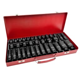 Heavy Duty 35 Pcs 6 Point Car Deep Impact Socket Set 1/2" Drive 8- 32mm