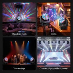 LED Beam+Wash 19x25W Big Bees Eyes RGBW Moving Head Light 2in1 Flight Case for Performance Stage Concert