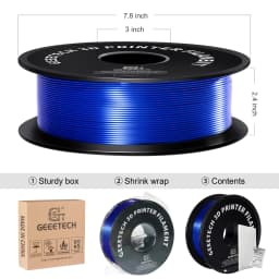 GEEETECH 5Kg 3D Silk PLA Filament 1.75mm Spool Wire For 3D Printer Material Silk Smooth Finish, Good Color Reproduction