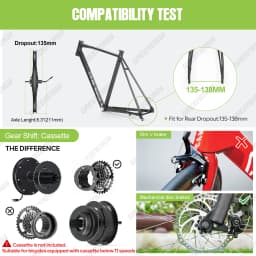 Varstrom 48V1000W Rear Hub Motor Kit Gear Brushelss 26 27.5 28 29inch Electric Bicycle Conversion Kit eBike 13Ah 20Ah Battery