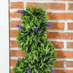 HOMCOM Set of 2 Decorative Artificial Plants with Lavender and Pot, 115cm