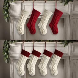 Knit Comfortable And Exquisite Large Capacity Christmas Gift Socks To Hold All Gifts And Other Gifts Type i