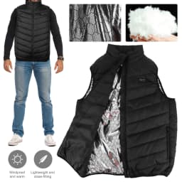 21 Area Heated Vest Thermal Warm Waistcoat Electric Heating Jacket (Black 5XL)
