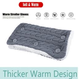Newborn Baby Winter Warm Pram Pushchair Armrest Infant Button Knit Swaddle Wrap