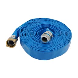 1.5" x 50 ft Lay Flat Water Discharge Hose, Backwash Hose for Swimming Pools, Industrial Agricultural Water Pump Drain Hose