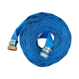 1.5" x 50 ft Lay Flat Water Discharge Hose, Backwash Hose for Swimming Pools, Industrial Agricultural Water Pump Drain Hose