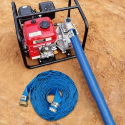1.5" x 50 ft Lay Flat Water Discharge Hose, Backwash Hose for Swimming Pools, Industrial Agricultural Water Pump Drain Hose