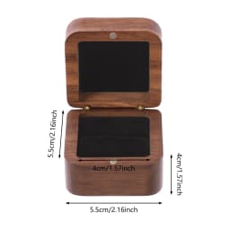 Walnut&Black Ring Boxes(Secure&Protective) - Built-In Magnets&Firm Closure(Prevents Accidental Opening), Flannelette Lining