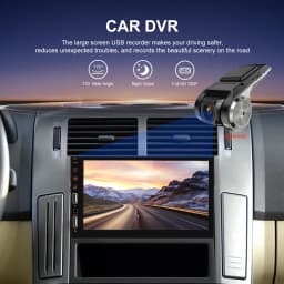 Podofo Wireless Carplay Android Auto Car MP5 Audio Stereo Mirror Link 7 Inch 1Din Multimedia Video Player BT USB FM RDS AUX